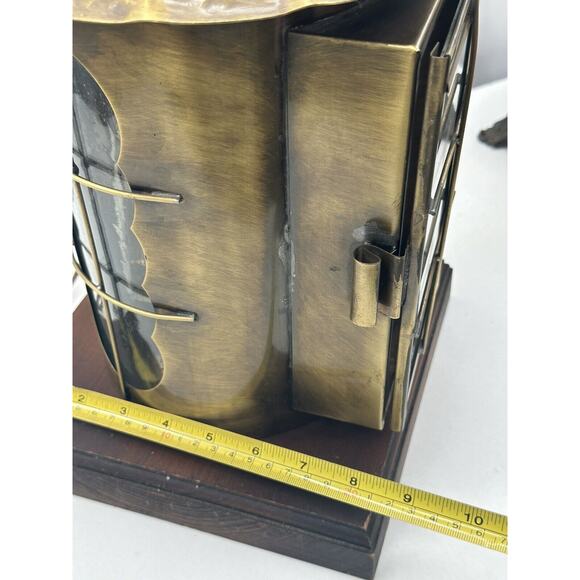 Federal Eagle Lantern Lamp Antique Brass/Wood American Maritime Patriotic Light - Picture 7 of 16